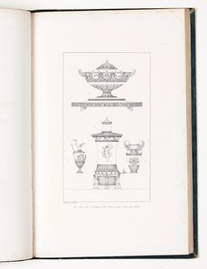 Türeen, teaurna és ezüstből és vermeilből készült vázák, Charles Percier és Pierre Francois Leonard Fontaine „Recueil de Décorations Interiors” művéből